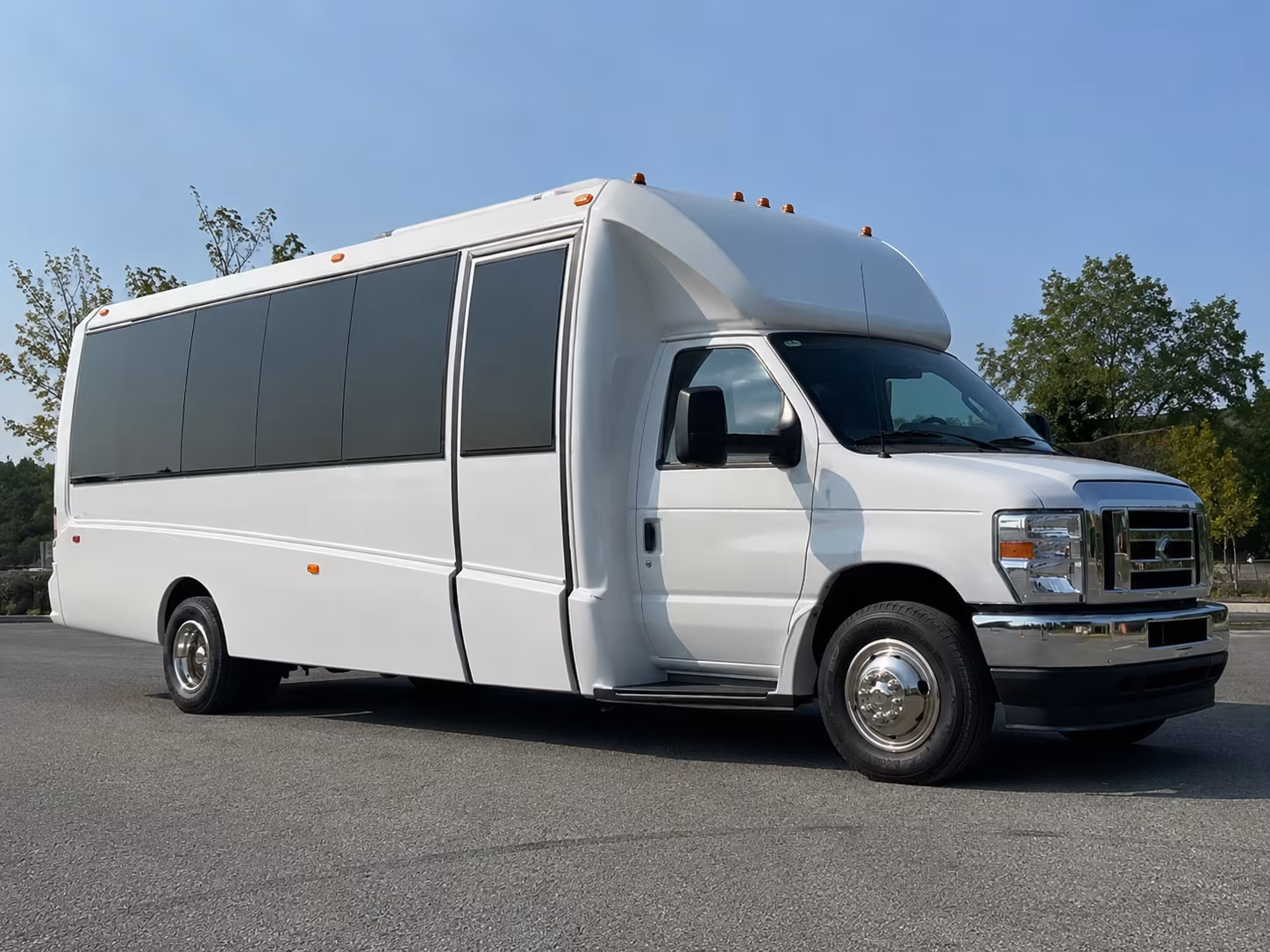 Passenger seating aboard a party bus rental serving Colorado Springs