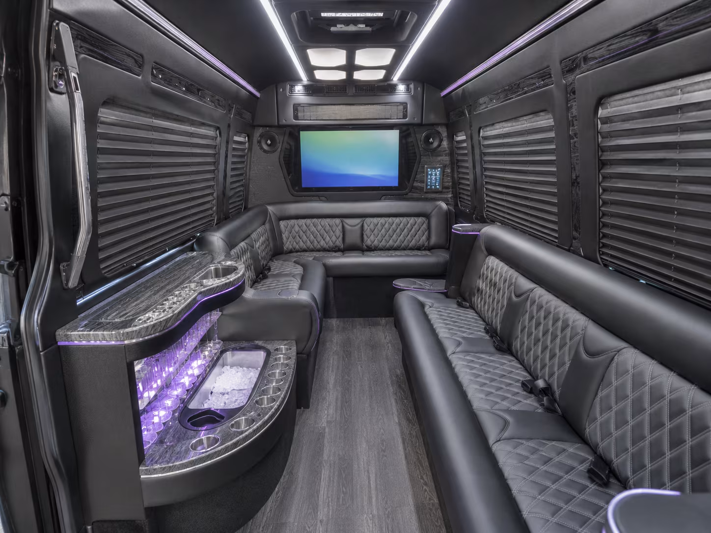 Colorado Springs Airport Shuttle & Transportation party bus interior