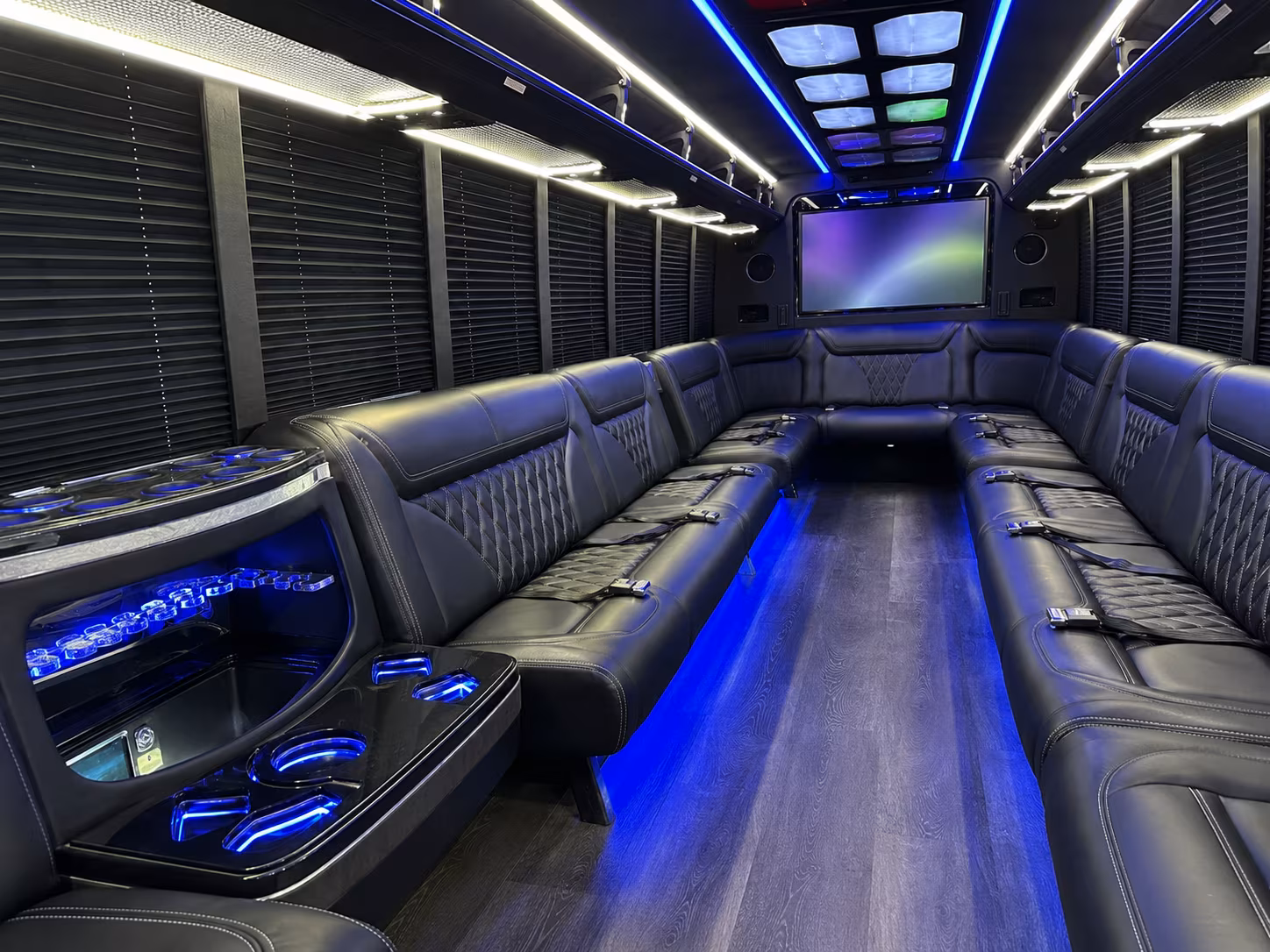 Colorado Springs Private Event Transportation party bus exterior