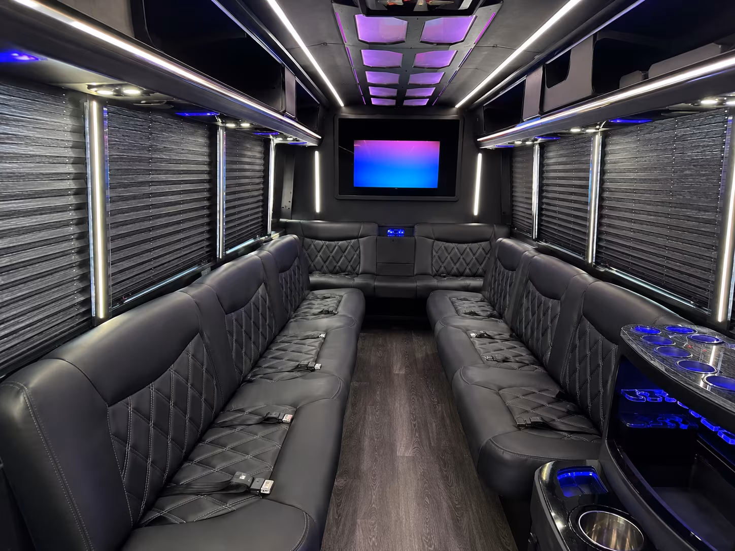 Colorado Springs Prom & Homecoming Transportation party bus interior