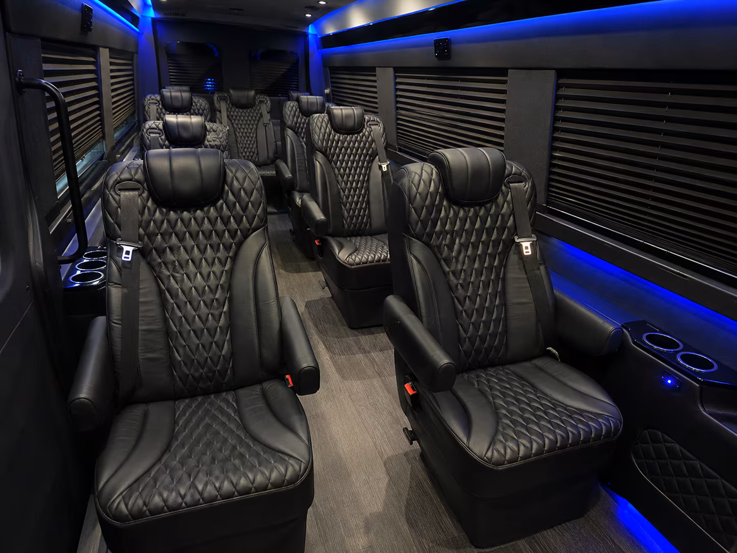 Colorado Springs School Event Transportation party bus interior