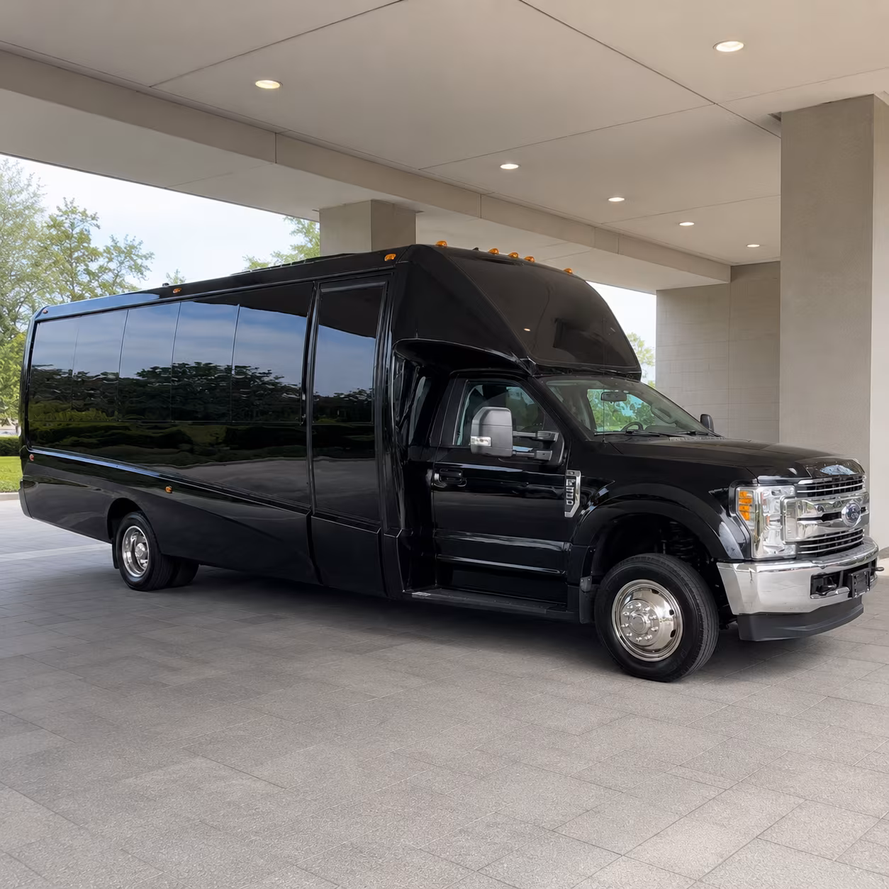 Colorado Springs Sporting Event Transportation party bus exterior