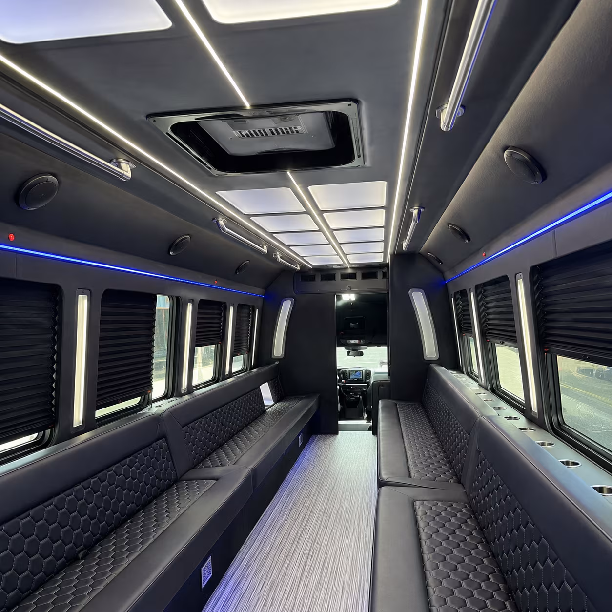 Colorado Springs Sporting Event Transportation party bus exterior