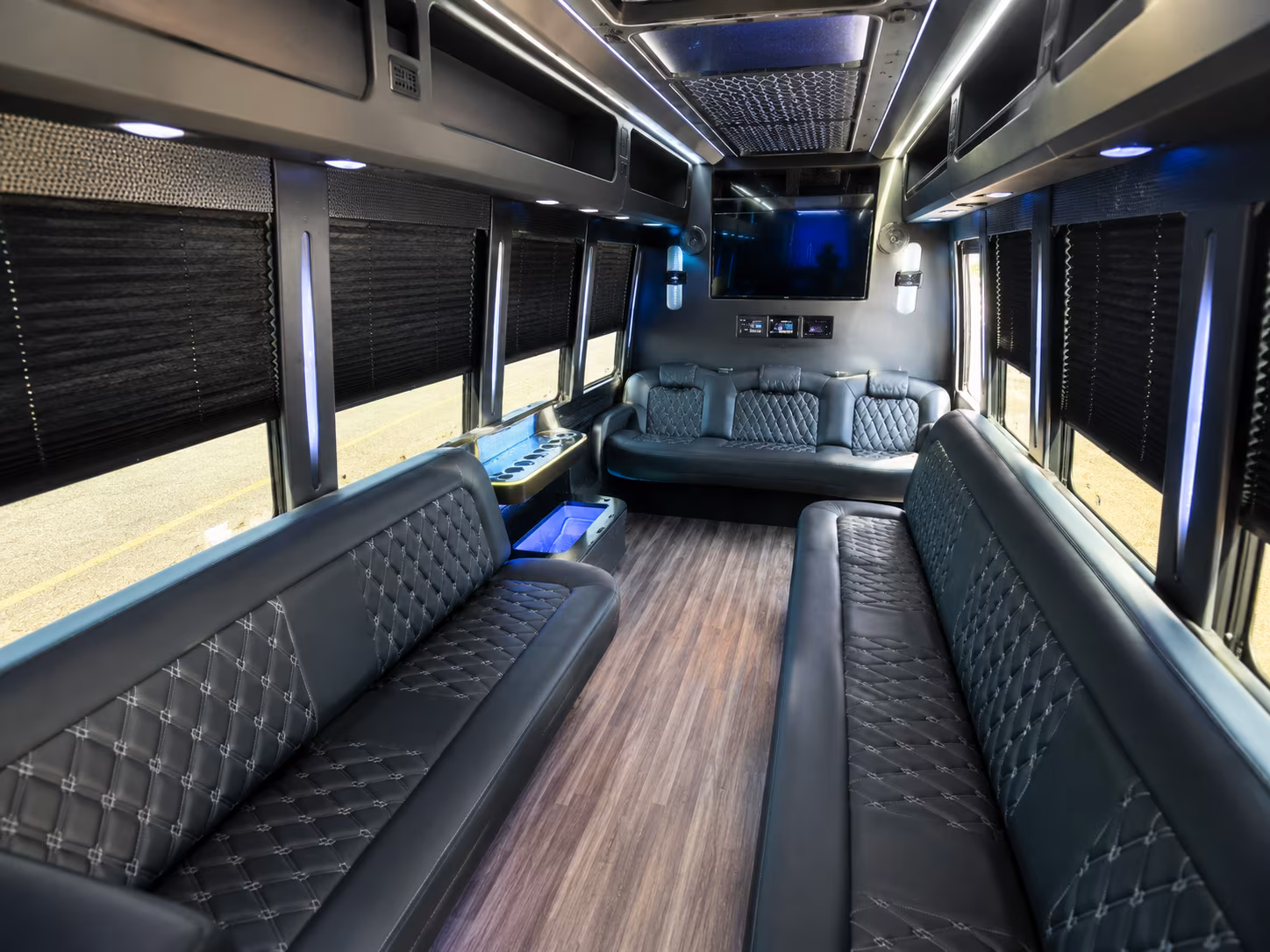 Colorado Springs Wedding Transportation party bus exterior