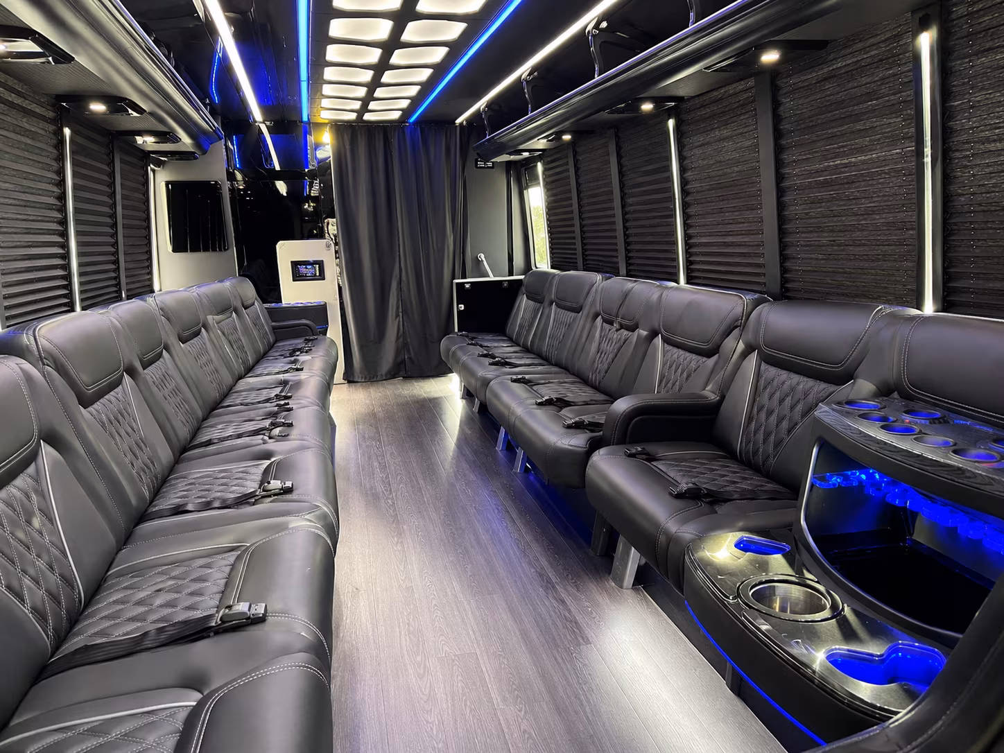 Colorado Springs Wedding Transportation party bus exterior